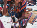 36 Inspecting potttery in the market outside of Quetzaltenango 800