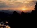 31 Shadows of the mountains in southern China at sunset 800