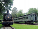 locomotive and passenger car of the new york central 800