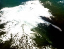 33 massive glacier in new zealand seen from above in a plane 800