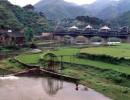 56 five pagoda wooden covered bridge in south western china 800