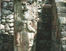 47 stela protected from the wind at copan